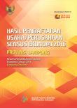 Hasil Pendaftaran Usaha/Perusahaan Sensus Ekonomi 2016 Provinsi Lampung