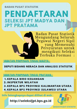 Pendaftaran Seleksi JPT Madya dan JPT Pratama BADAN PUSAT STATISTIK 