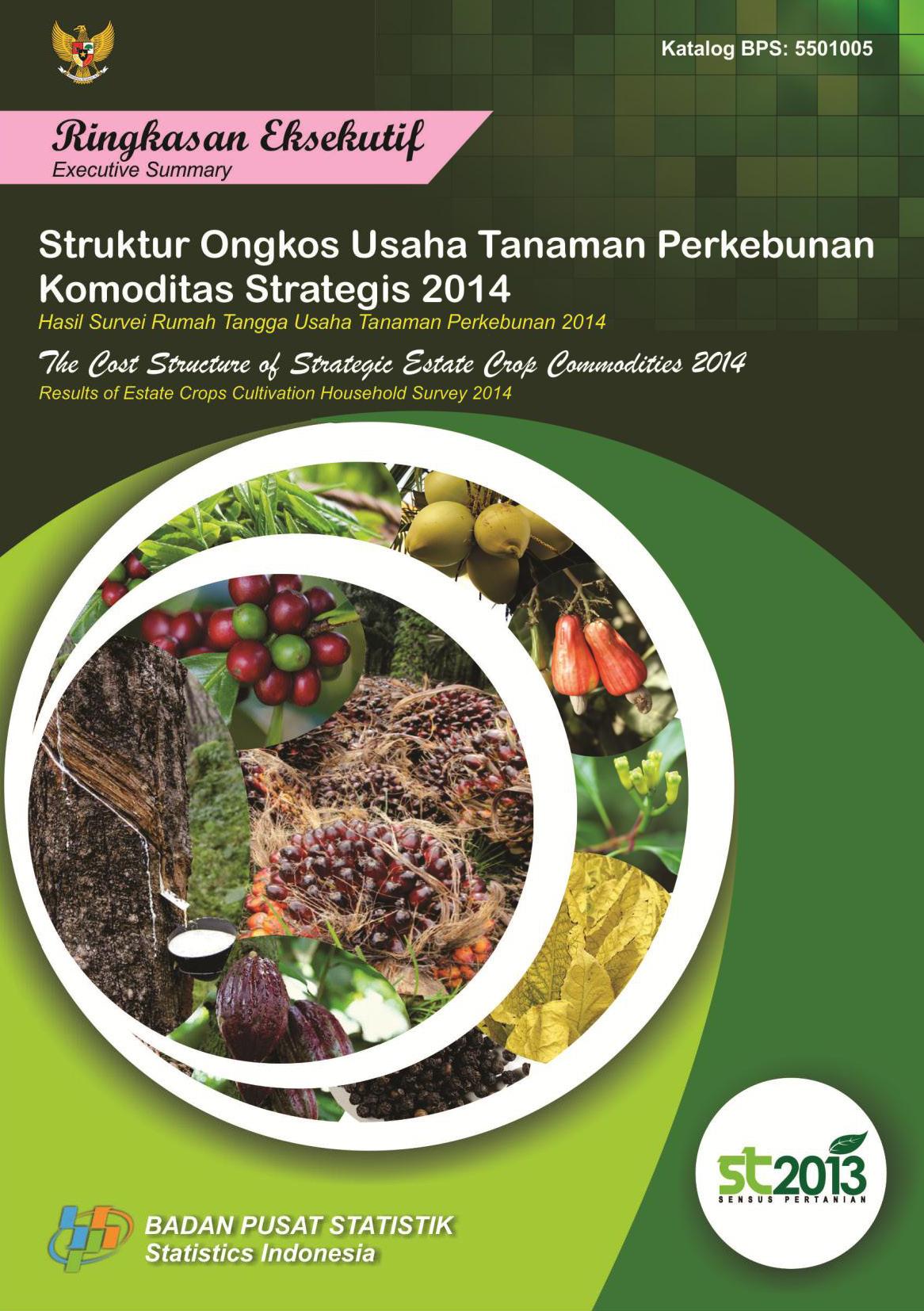 Ringkasan Eksekutif Struktur Ongkos Usaha Tanaman Perkebunan Komoditas Strategis 2014