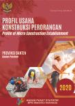 Profile of Micro Construction Establishment of Banten Province, 2020