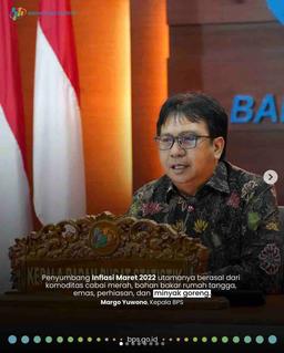 Inflasi Maret 2022 Tertinggi Sejak Mei 2019