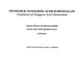 Penduduk Nanggroe Aceh Darussalam Hasil Sensus Penduduk SP2000