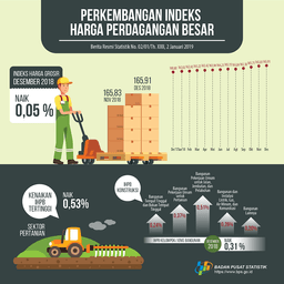 December 2018, General Wholesale Prices Index Non-Oil And Gas Increased 0.05%