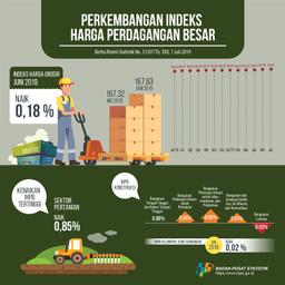 Juni 2019, Indeks Harga Perdagangan Besar (IHPB) Umum Nonmigas Naik 0,18 Persen