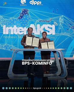 Penandatanganan MoU BPS-Kominfo