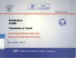 Population Of Jambi Results Of The 2000 Population Census