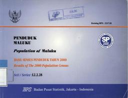 Penduduk Maluku Hasil Sensus Penduduk SP2000