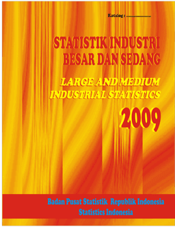 Statistik Industri Besar Dan Sedang Indonesia 2009